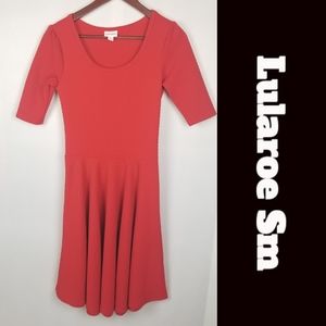 Lularoe Nicole Textured Red Dress Sm